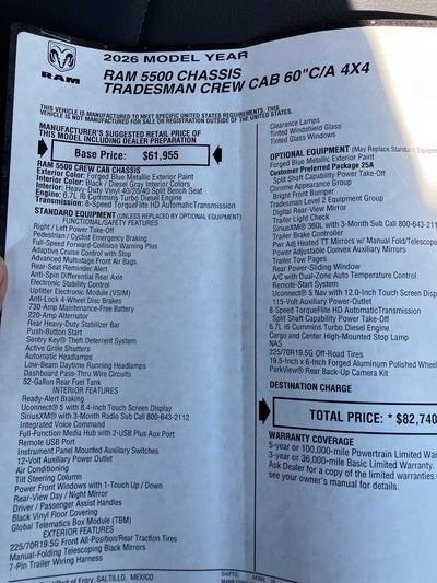 2026 RAM 5500HD Tradesman