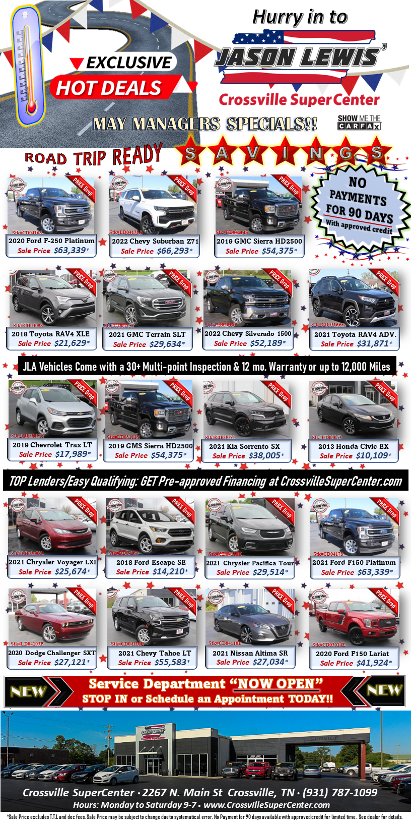 newspaper vehicle offers from Jason Lewis Crossville Supercenter in Crossville TN